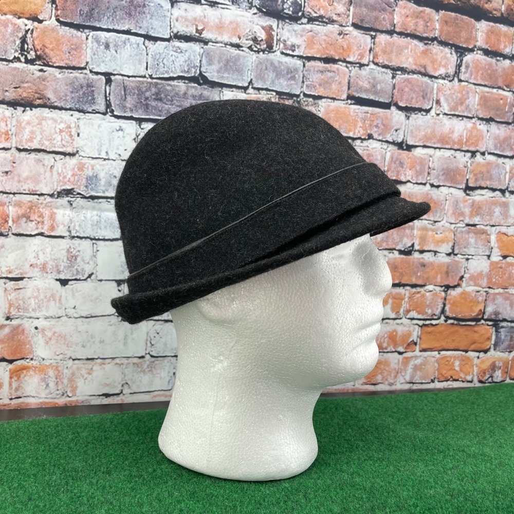 Ben Sherman Wool Blend Bowler Hat Mens L/XL Charcoal Gray Rolled Brim Fedora
